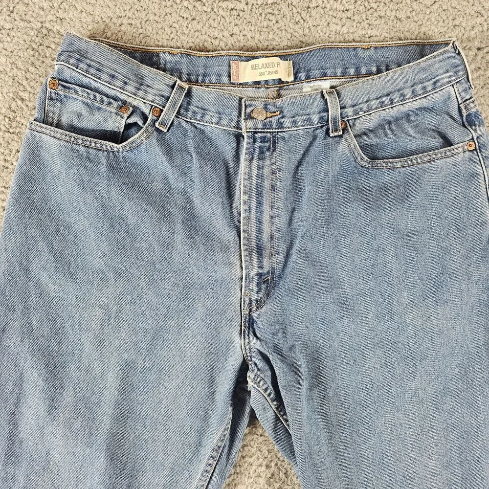 Vintage Levis 550 Jeans Mens 37x32* Blue Denim Relaxed Tapered Y2K Casual Skater